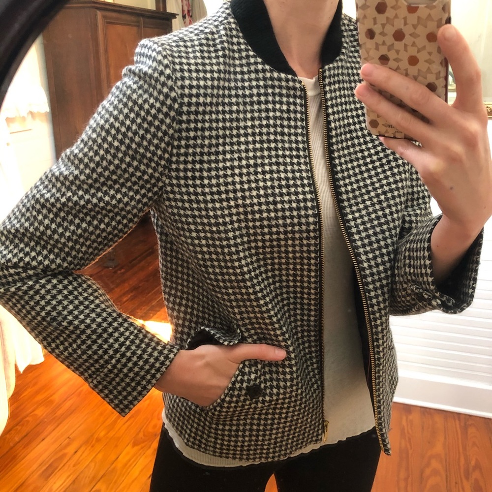 J•CREW | Houndstooth Wool Jacket - Picture 3 of 8
